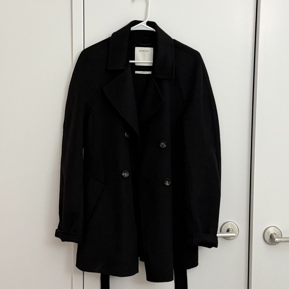 Sportmax Black Cashmere Coat